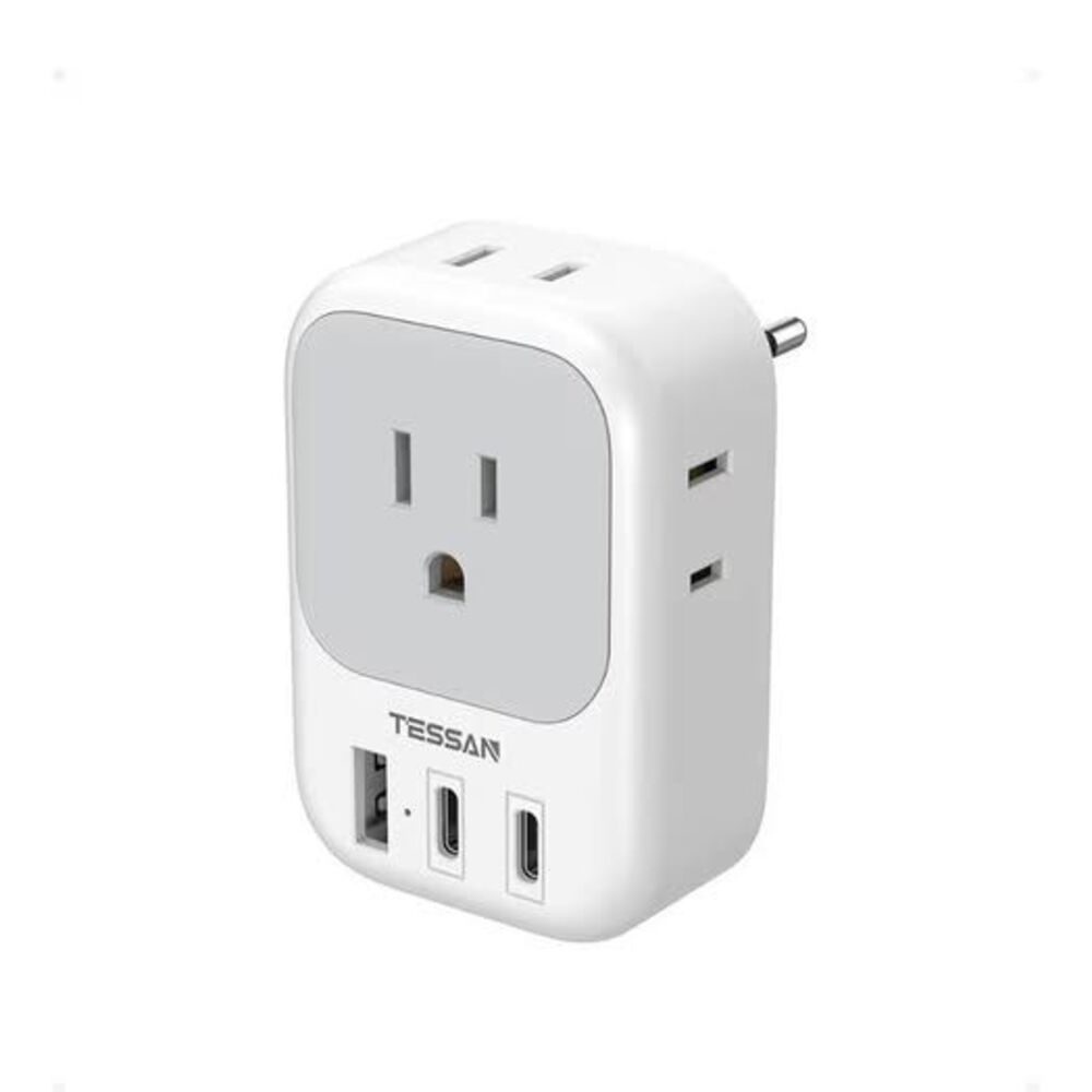 Australia Plug Adapter, TESSAN  Power Adaptor with 4 Outlets 3 USB Charging Port